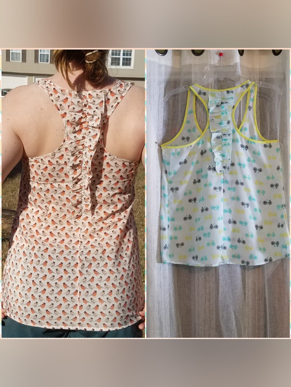 Lot Of 2 Candies T Ruffle Back Blouses
